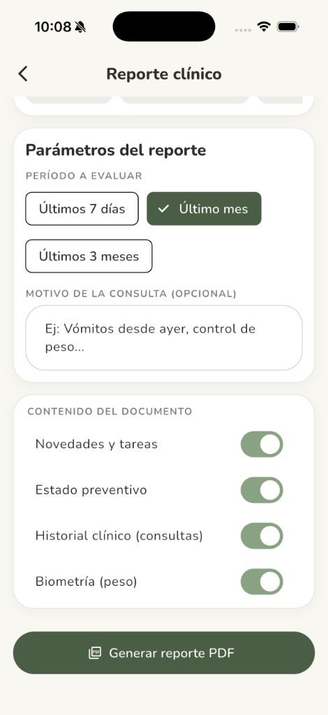Pantalla de carga y detalle de archivos premium.